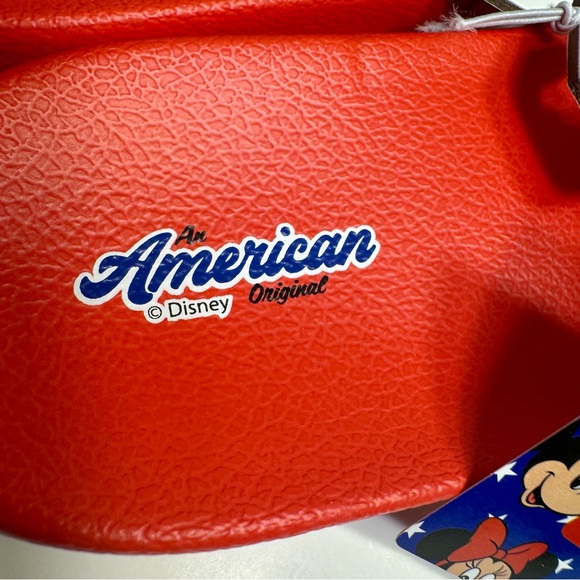 NWT. Disney Primark Women's Red Mickey Mouse 4th of July slides size 10 women - Picture 9 of 9